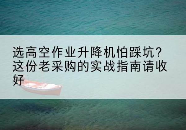 易县高空作业升降机厂家推荐-选高空作业升降机怕踩坑？这份老采购的实战指南请收好